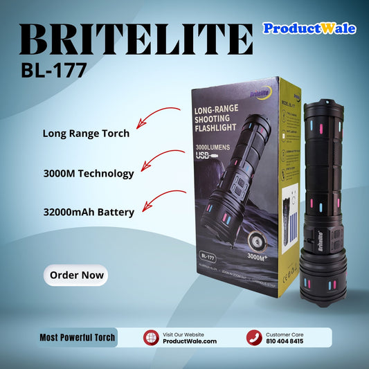 Britelite BL-177 Long Range Torch With Zoom Function