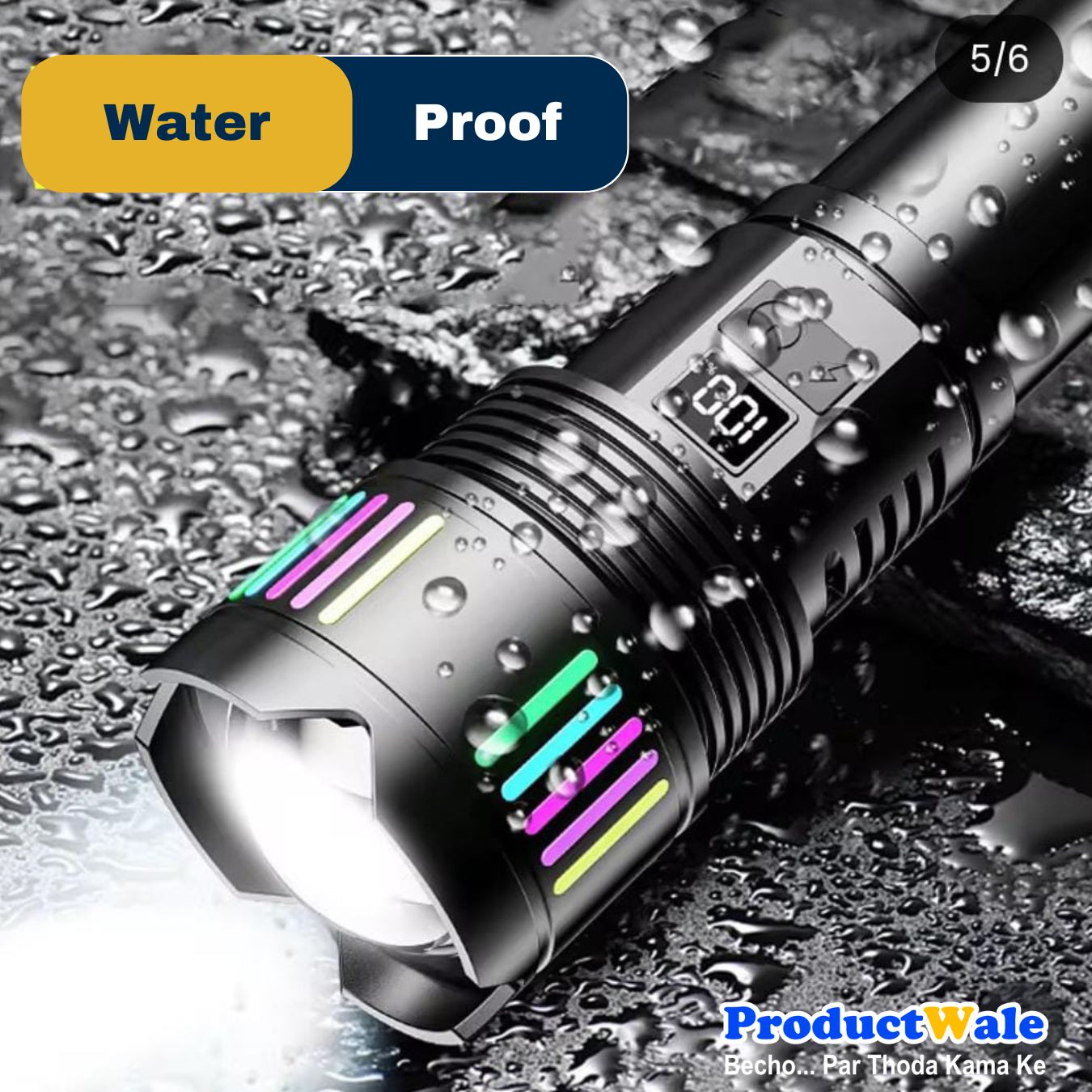 Waterproof Flashlight Torch COBA-802