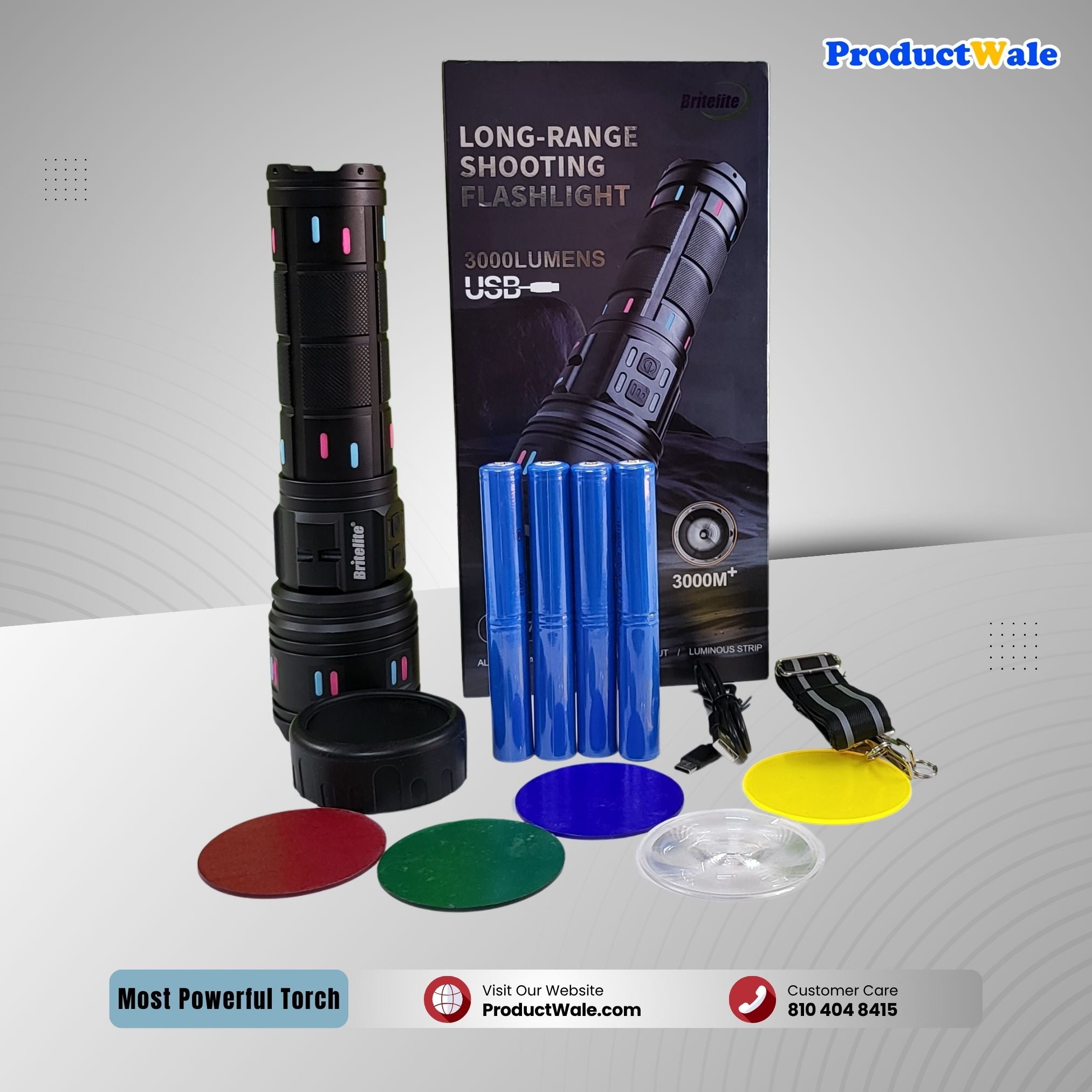 Britelite BL-177 Long Range Torch With Zoom Function - ProductWale