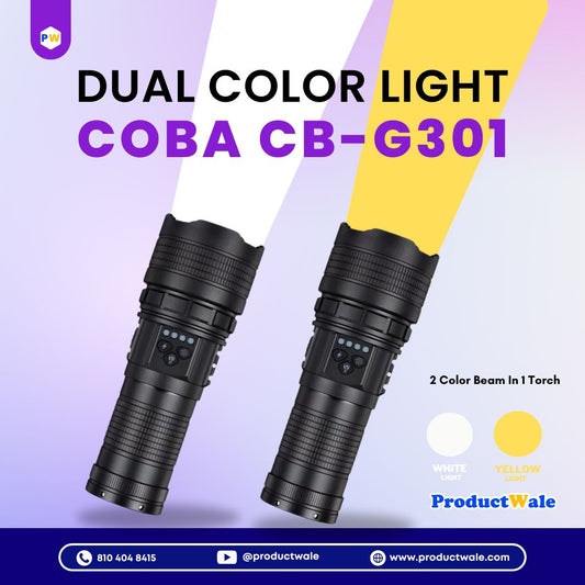 COBA CB-G301-2 dual colour torch changing torch light price in india Most powerful
