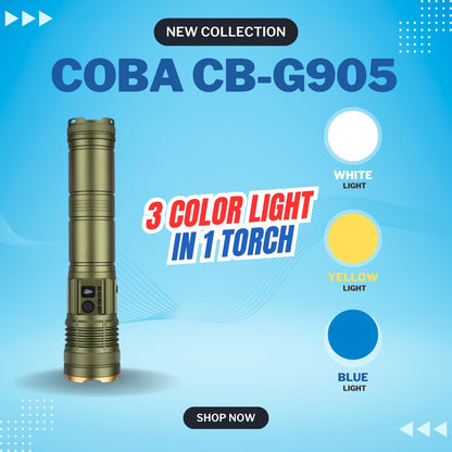 COBA CB-G905 tri colour changing torch light price in india Most powerful