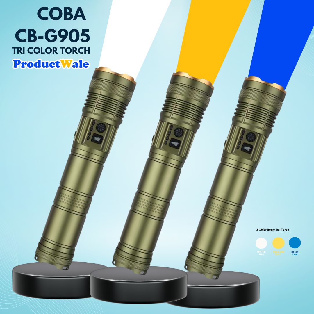COBA CB-G905 tri colour changing torch light price in india Most powerful