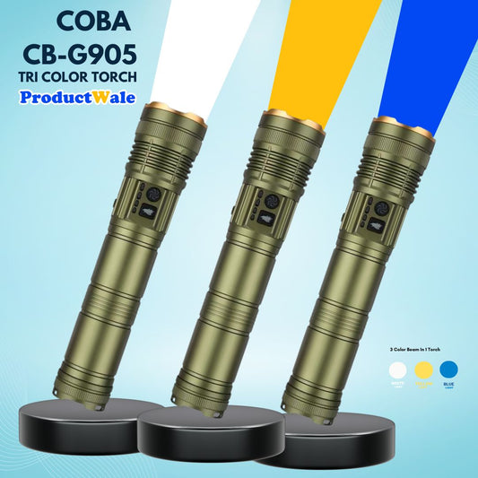 COBA CB-G905 tri colour changing torch light price in india Most powerful