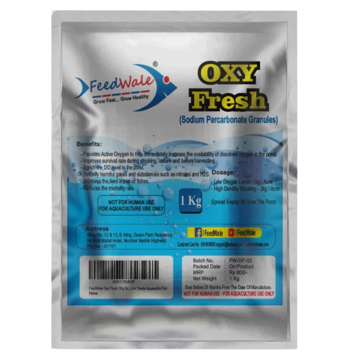 oxygen tablets for fish pond